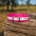 Heavy-Duty Reflective PVC Dog Collar - Pink