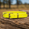 Heavy-Duty Reflective PVC Dog Collar - Fluro Yellow