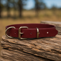 Heavy-Duty Reflective PVC Dog Collar - Maroon